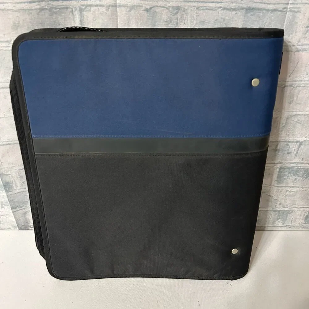 MEAD FIVE STAR 3 RING BLUE/BLACK ZIPPER BINDER